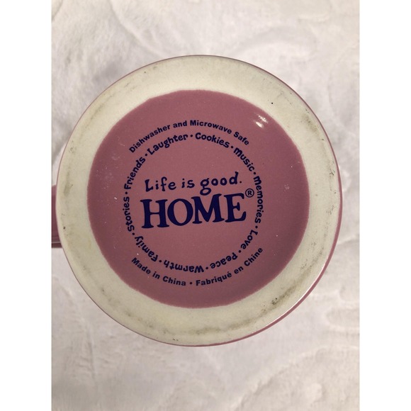 Life is Good Ceramic Mug Pink HOME Heart Whisk Spatula Do What You Like Cup - Picture 5 of 6